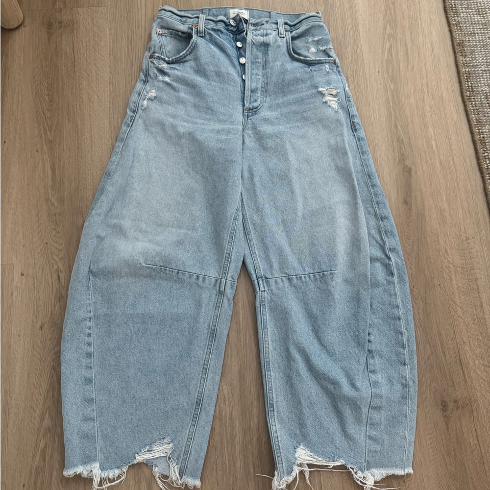 Citizens Of Humanity Blue Flare Wide Leg Jeans